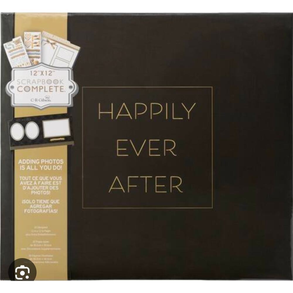 Tapestry C.R. Gibson Scrapbook Complete Embellishment 12"x12" Happily Ever After